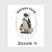 Ice Hockey Penguin Sticker (Vel)
