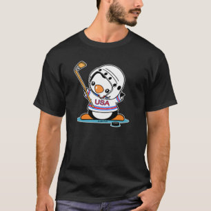 Ice Hockey Penguin T-shirt