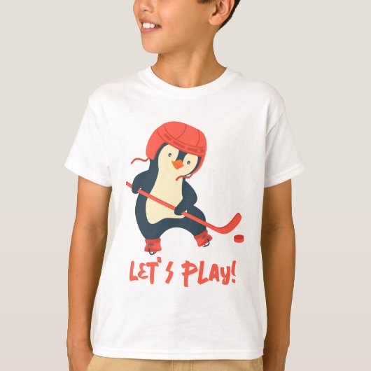 Ice Hockey Penguin T-Shirt (Voorkant)