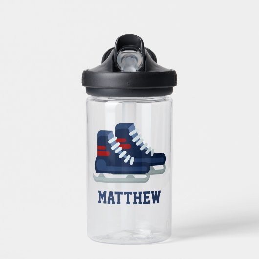 Ice Hockey Personalized Kinderen Waterfles (Voorkant)