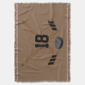 Ice Hockey Personalized Sportbanket Gift Deken (Voorkant Verticaal)