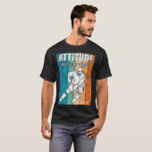 Ice Hockey Player Attitude Is Everything T-shirt (Voorkant volledig)
