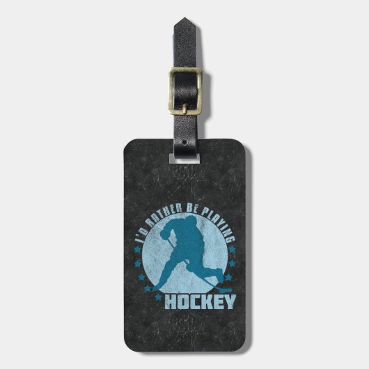 Ice Hockey Player Baggage-Label Bagagelabel (Voorkant verticaal)