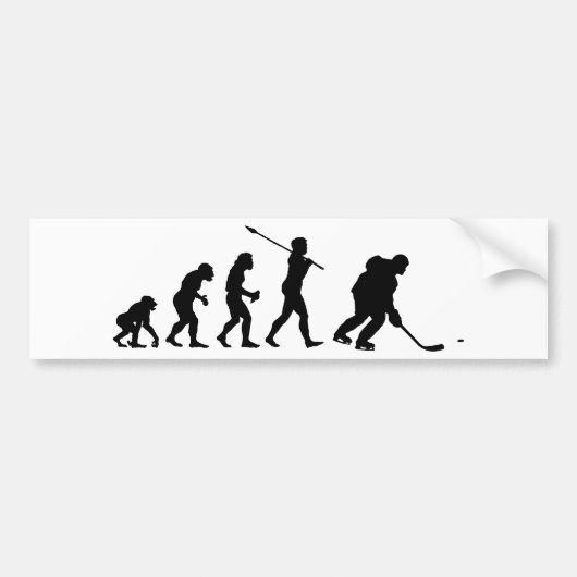 Ice Hockey Player Bumpersticker (Voorkant)