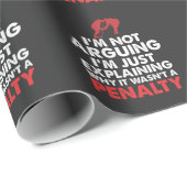 Ice Hockey Player Coach Penalty Fun Cadeaupapier (Rol Hoek)