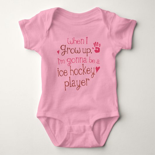 Ice Hockey Player (Future) Baby Baby T-Shirt (Voorkant)