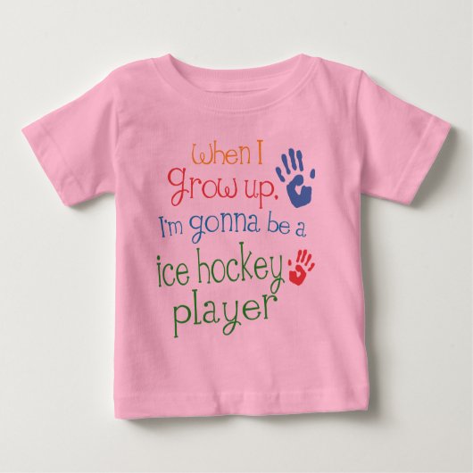 Ice Hockey Player (Future) Baby Baby T-Shirt (Voorkant)