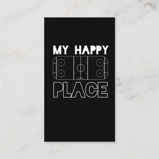 Ice Hockey Player Goalie Center Defence Field Visitekaartje (Voorkant)