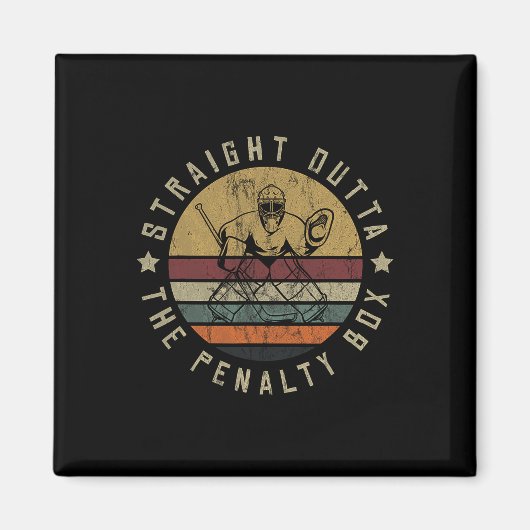 Ice Hockey Player Goalie Jersey Puck Face Mask Tea Magneet (Voorkant)