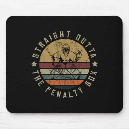 Ice Hockey Player Goalie Jersey Puck Face Mask Tea Muismat (Voorkant)