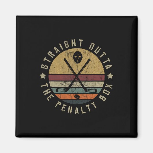 Ice Hockey Player Goalie Puck Face Mask Team Outfi Magneet (Voorkant)