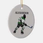 Ice Hockey Player Illustrated Ceramic Ornament (Rechts)