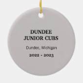 Ice Hockey Player Illustrated Ceramic Ornament (Achterkant)
