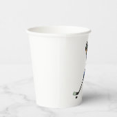 Ice Hockey Player in Blue Uniform Papieren Bekers (Rechts)