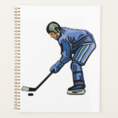 Ice Hockey Player in Blue Uniform Planner (Voorkant)