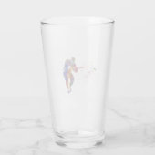 Ice hockey player in watercolor glas (Achterkant)