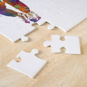 Ice hockey player in watercolor legpuzzel (Zijkant)