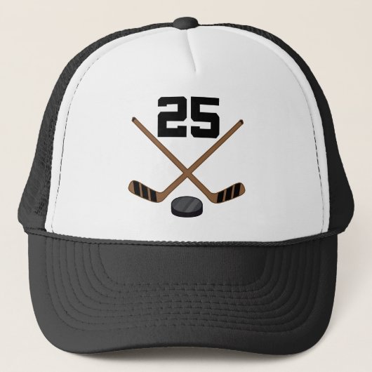 Ice Hockey Player Jersey Number 25 Gift Trucker Pet (Voorkant)