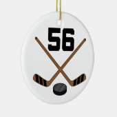Ice Hockey Player Jersey Number 56 Ornament (Rechts)