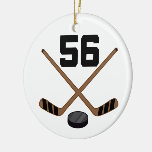 Ice Hockey Player Jersey Number 56 Ornament (Links)
