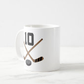 Ice Hockey Player Jersey nummer 10 Gift Koffiemok (Voorkant links)
