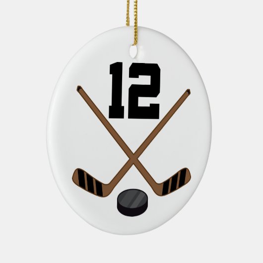 Ice Hockey Player Jersey nummer 12 Ornament (Rechts)