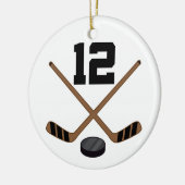 Ice Hockey Player Jersey nummer 12 Ornament (Links)