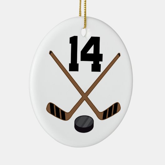 Ice Hockey Player Jersey nummer 14 Ornament (Rechts)
