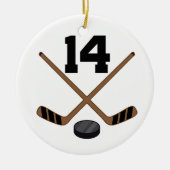 Ice Hockey Player Jersey nummer 14 Ornament (Voorkant)