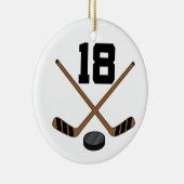Ice Hockey Player Jersey nummer 18 Ornament (Rechts)
