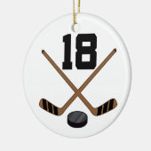 Ice Hockey Player Jersey nummer 18 Ornament (Links)