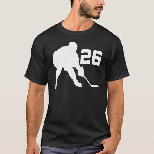 Ice Hockey Player Jersey nummer 26 T-shirt (Voorkant)