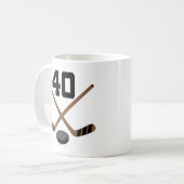 Ice Hockey Player Jersey nummer 40 Gift Koffiemok (Voorkant links)