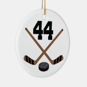 Ice Hockey Player Jersey nummer 44 Ornament (Rechts)