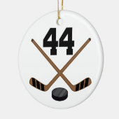 Ice Hockey Player Jersey nummer 44 Ornament (Links)