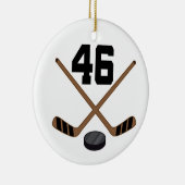 Ice Hockey Player Jersey nummer 46 Ornament (Rechts)