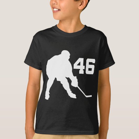 Ice Hockey Player Jersey nummer 46 T-shirt (Voorkant)