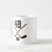 Ice Hockey Player Jersey nummer 48 Gift Koffiemok (Voorkant links)