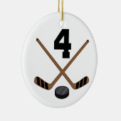 Ice Hockey Player Jersey nummer 4 Ornament (Rechts)