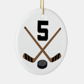 Ice Hockey Player Jersey nummer 5 Ornament (Rechts)