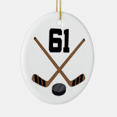 Ice Hockey Player Jersey nummer 61 Ornament (Rechts)