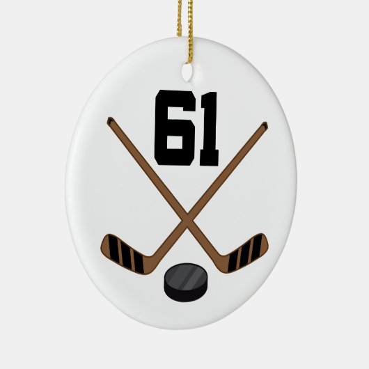 Ice Hockey Player Jersey nummer 61 Ornament (Rechts)