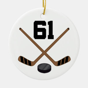 Ice Hockey Player Jersey nummer 61 Ornament