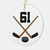 Ice Hockey Player Jersey nummer 61 Ornament (Links)