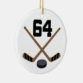 Ice Hockey Player Jersey nummer 64 Ornament (Rechts)