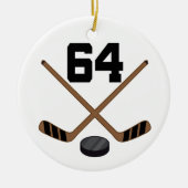 Ice Hockey Player Jersey nummer 64 Ornament (Voorkant)