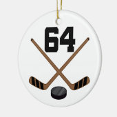 Ice Hockey Player Jersey nummer 64 Ornament (Links)