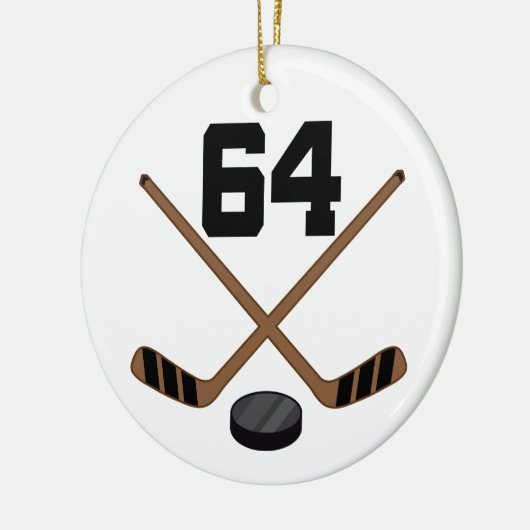 Ice Hockey Player Jersey nummer 64 Ornament (Links)
