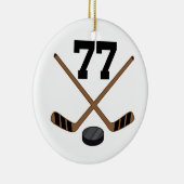 Ice Hockey Player Jersey nummer 77 Ornament (Rechts)