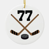 Ice Hockey Player Jersey nummer 77 Ornament (Voorkant)
